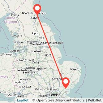 Witham Sunderland train map