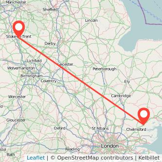 Witham Stoke-on-Trent train map