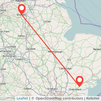 Witham Sheffield train map