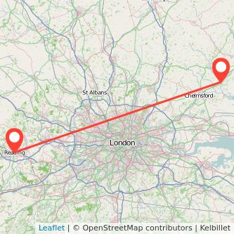 Witham Reading train map