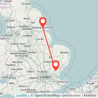 Witham Hull train map