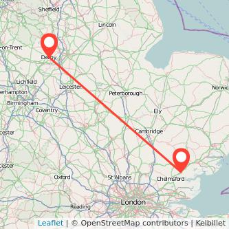 Witham Derby train map