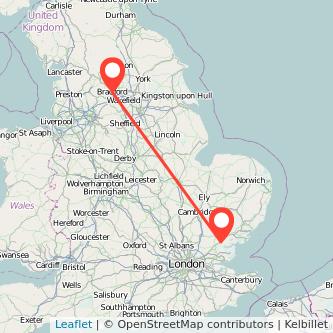 Witham Bradford train map