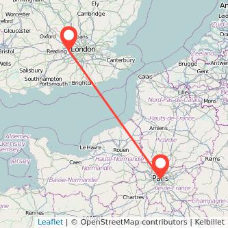 Windsor Paris train map