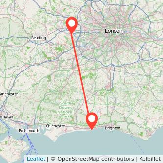 Windsor Worthing train map