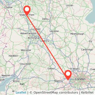 Windsor Stoke-on-Trent train map