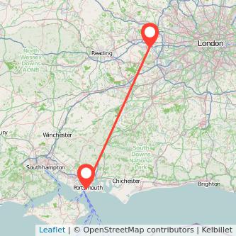 Windsor Portsmouth train map