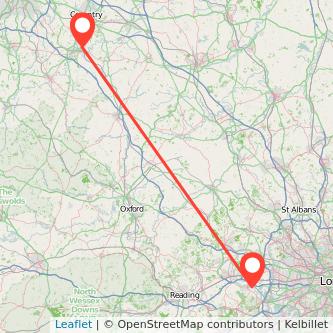 Windsor Leamington train map