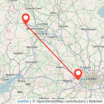 Windsor Telford train map