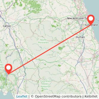 Windermere Sunderland train map