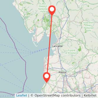 Windermere Southport train map