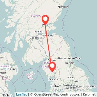 Windermere Perth bus map