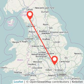 Windermere Milton Keynes train map