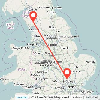 Windermere Luton train map