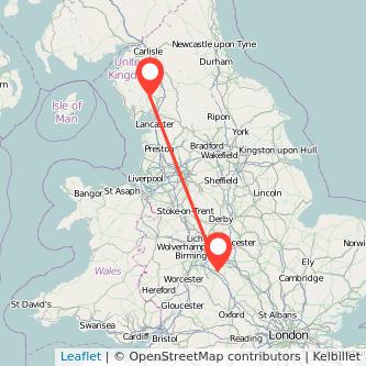 Windermere Leamington train map