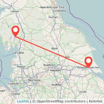 Windermere Hull train map