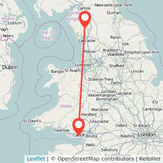 Windermere Cardiff train map