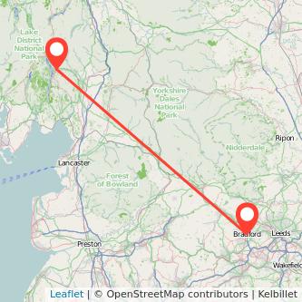 Windermere Bradford train map