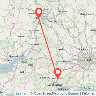 Winchester Rowley Regis bus map