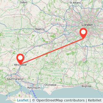 Winchester Sutton train map