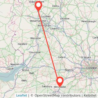 Winchester Stafford bus map