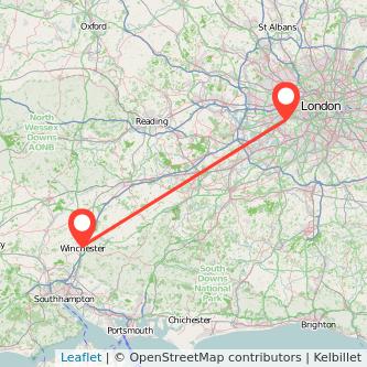 Winchester Richmond bus map
