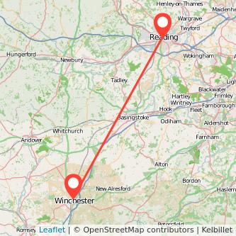 Winchester Reading train map