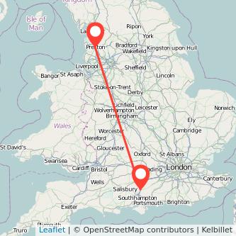 Winchester Preston train map