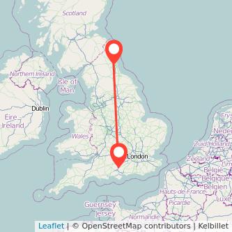 Winchester Newcastle upon Tyne train map