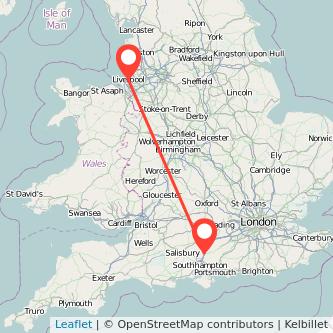 Winchester Liverpool train map