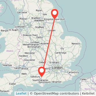 Winchester Hull train map