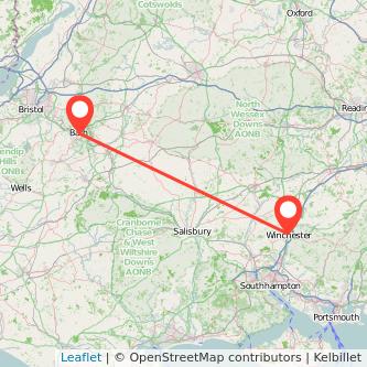 Winchester Bath train map