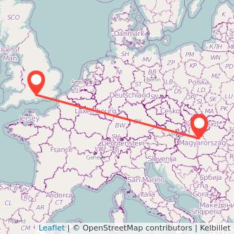 Winchester Budapest train map