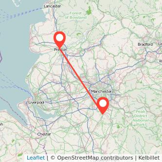 Wilmslow Preston train map