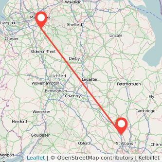 Wilmslow Luton train map