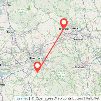 Wilmslow Bradford train map