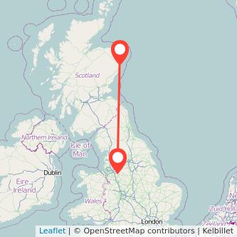 Wilmslow Aberdeen train map