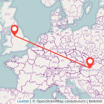 Wilmslow Budapest train map