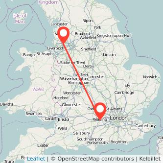 Wigan Reading train map