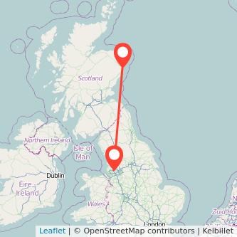 Wigan Aberdeen train map