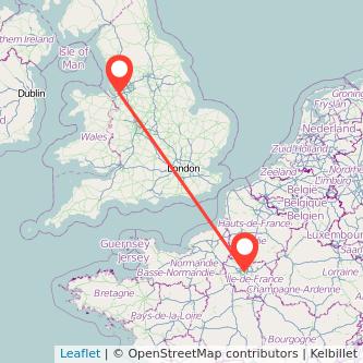 Widnes Paris bus map