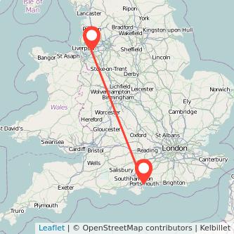 Widnes Portsmouth train map