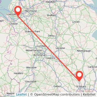 Widnes Luton train map