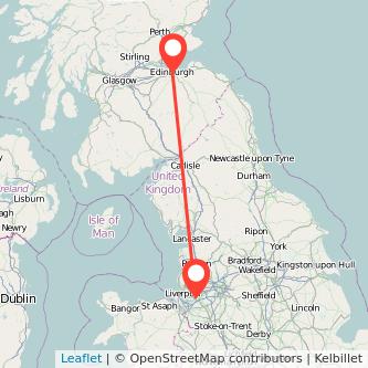 Widnes Edinburgh train map