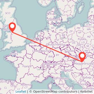 Widnes Budapest train map