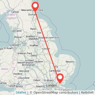 Wickford Sunderland train map