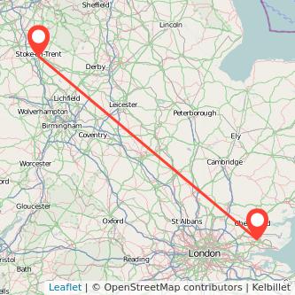 Wickford Stoke-on-Trent train map