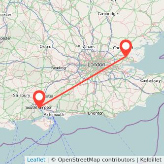 Wickford Southampton train map