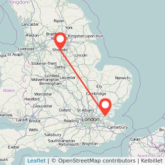 Wickford Sheffield train map