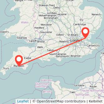 Wickford Plymouth train map